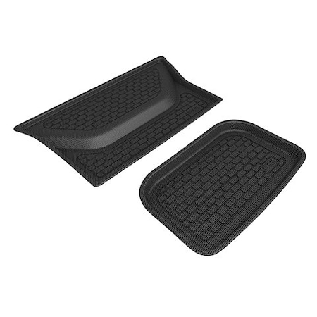 3D Mats Usa Direct Fit, Raised Edge, Black, Thermoplastic Rubber Of Carbon Fiber Texture, Non-Skid M1TL0181309